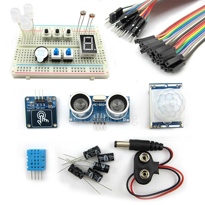 Nano BreadBoard Kit with IO Expansion Board/ Sensors / LCD Display Module / Tutorial for Arduino