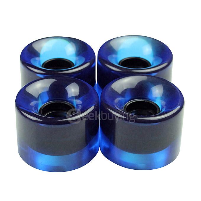 EC-W6045 95A High Strength PU Longboard Skateboard Wheels 60mm*45mm - Blue + Transparent (4 PCS)
