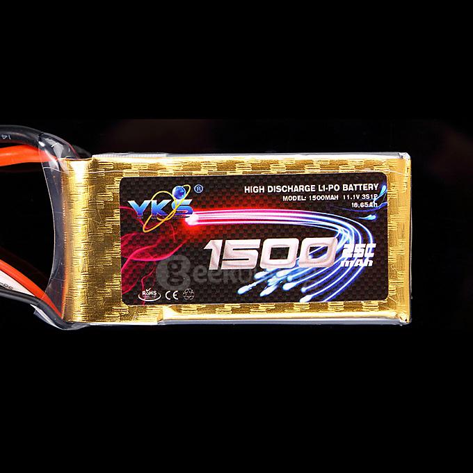 HOBBYMATE 11.1V 1500mAh 3S 25C Lipo Battery W/ EC3 Plug For RC Heli Airplane