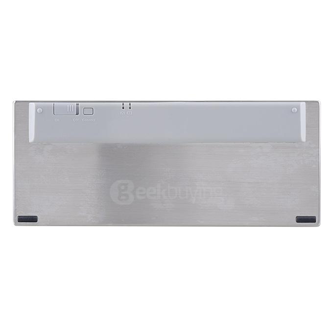 K77 Rechargeable Handheld Mini USB Bluetooth 3.0 80-Key Wireless Keyboard - White