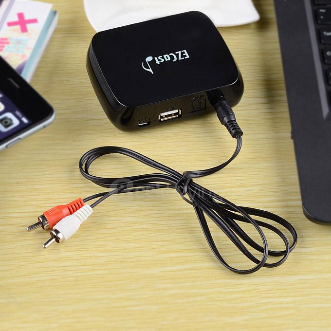 M7 Wi-Fi Audio Music Streamer Receiver HD Media Box Wi-Fi Support Qplay DLAN AirPlay EZCast - Black