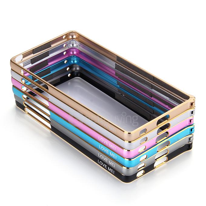 Lovemei Lightweight Aluminum Metal Bumper Case Protective Frame for Sony Xperia Z4 - Blue