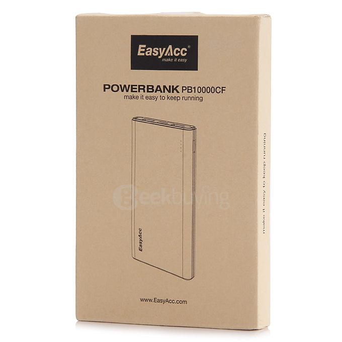 EasyAcc Classic 10000mAh Power Bank Brilliant External Battery Pack With Dual USB Micro USB for iPhone Samsung HTC LG