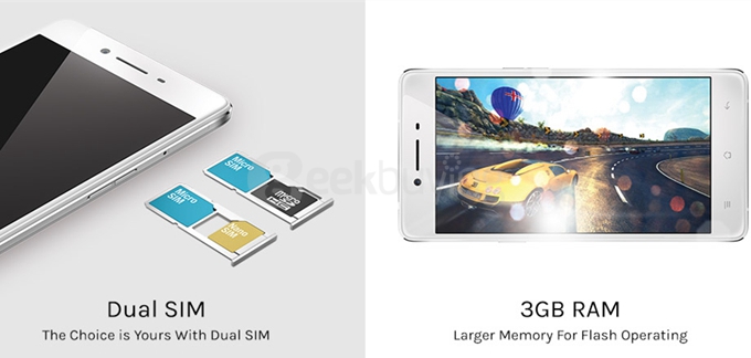 OPPO R7 2.5D Screen 5.0inch Android 4.4 3GB 16GB Smartphone 64Bit Qualcomm MSM8939 Octa Core 13.0MP Gorilla 3 VOOC Flash Charge - Silver