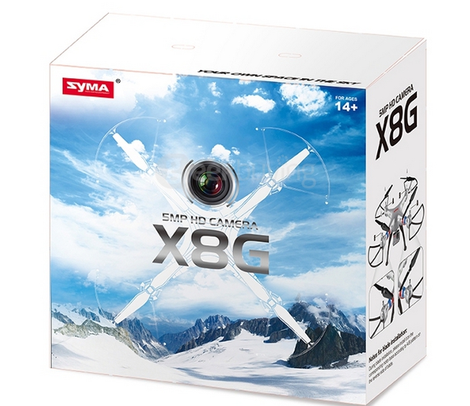 Syma X8G 4CH 5.0MP RC Quadcopter 2.4G 6 Axis Gryo With Headless Mode HD Camera 3D Flip