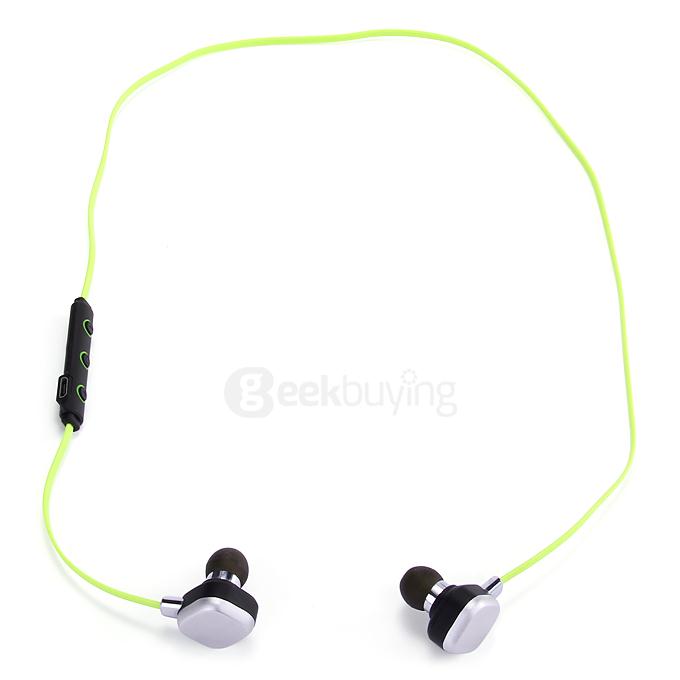 IP55 Wireless Bluetooth Earphone CSR 4.1 Voice Prompt Multipoint Music Headset Stereo Sports Earpiece with MIC - Yellow