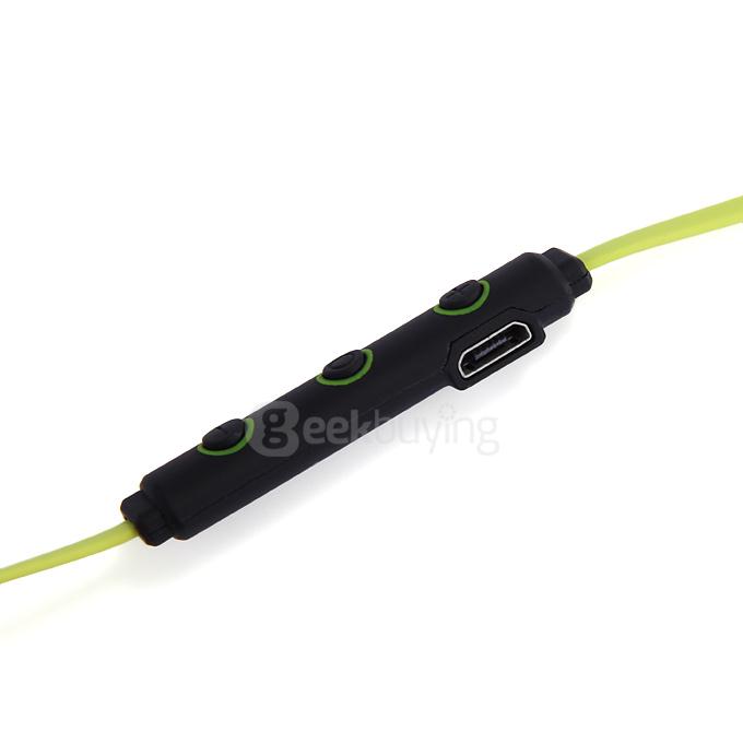 IP55 Wireless Bluetooth Earphone CSR 4.1 Voice Prompt Multipoint Music Headset Stereo Sports Earpiece with MIC - Yellow