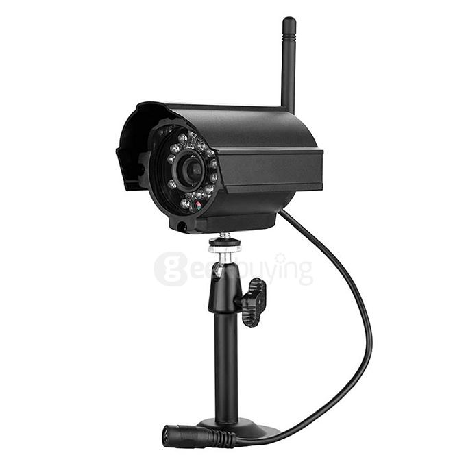 SY602E12 Digital 2.4G 7 Inch Wireless Cameras Audio Video Monitors 4CH DVR Security System With IR Night Vision Cameras - Black