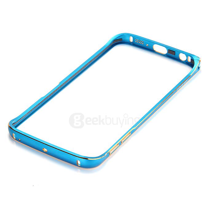 Lovemei Lightweight Aluminum Metal Bumper Protective Frame for Samsung Galaxy S6 Edge - Blue