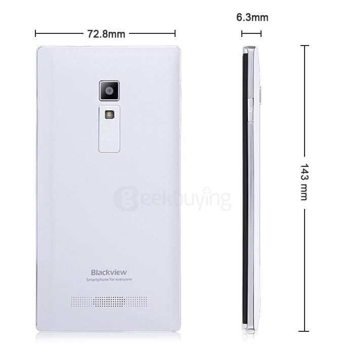 Blackview Crown 5.0Inch Android 5.1.1 1GB+8GB Smartphone MT6592W Octa Core 1.7GHz 13.0MP 3G/GPS IPS HD - White