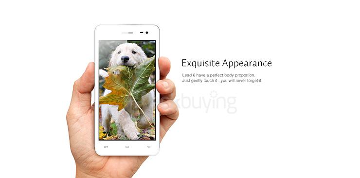 Leagoo Lead 6 Android 4.4 MTK6572 Dual Core 1.0GHz 4.5inch Smartphone 512MB 4GB 5.0MP 3G GPS Smart Wake - Blue