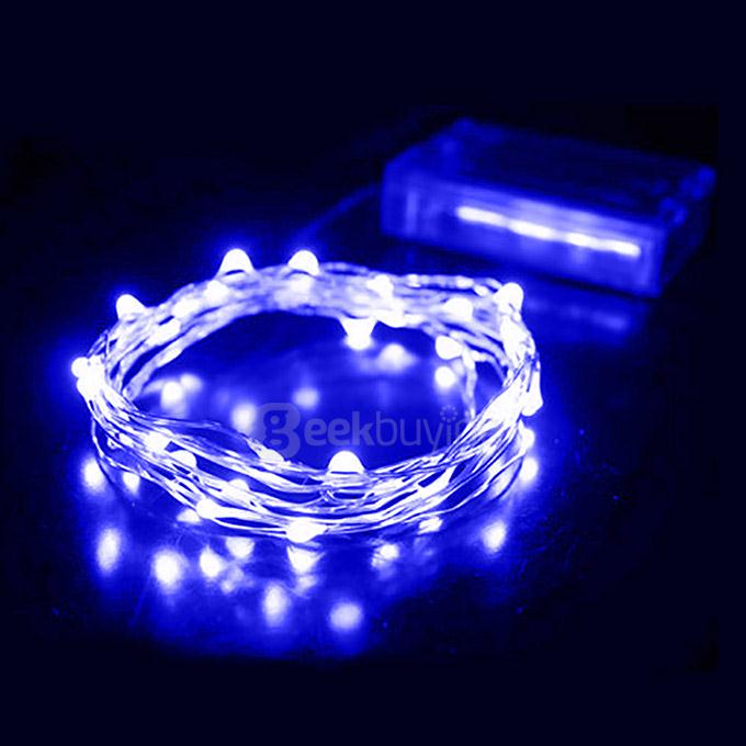 3M 30 LED Lights Battery Cartridge Copper String Lights For Wedding Party - Blue
