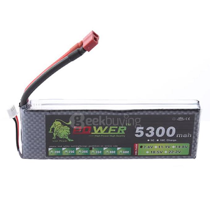 7.4V 5200mA 2S LiPo Battery Traxxas Plug 35C Burst 1/8 1/10 For RC Car Truck
