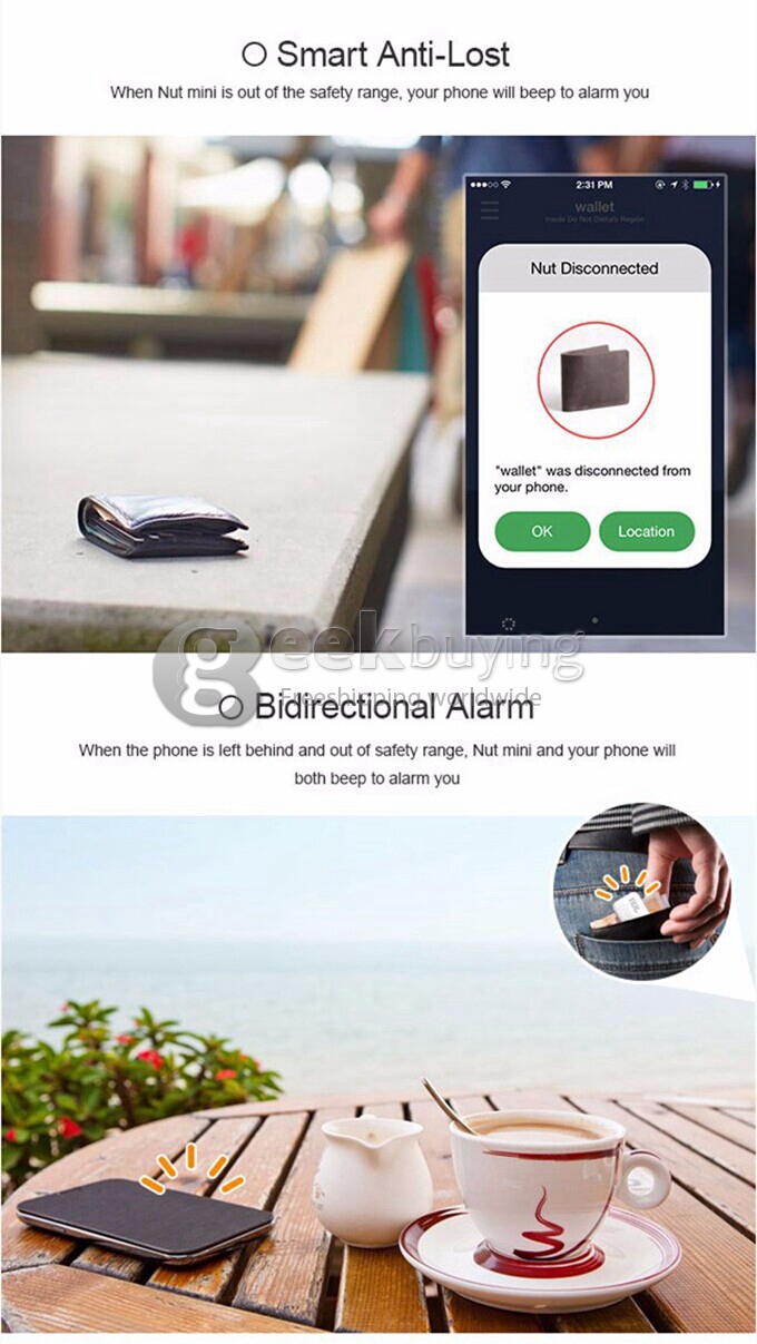 New Nut2 Update Mini Nut3 Smart Finder Bluetooth WiFi Tracker GPS Locator Wallet Phone Key Anti-lost Alarm - Pink