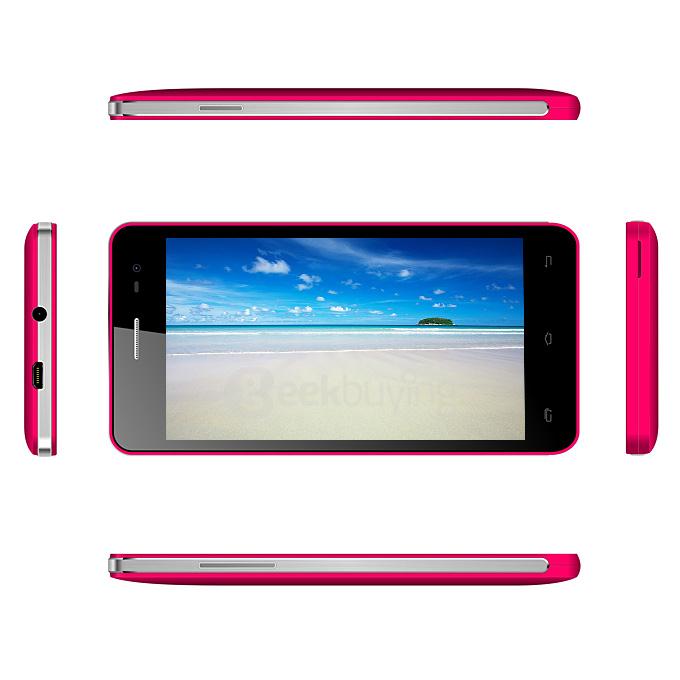 Leagoo Lead 6 Android 4.4 MTK6572 Dual Core 1.0GHz 4.5inch Smartphone 512MB 4GB 5.0MP 3G GPS Smart Wake - Red