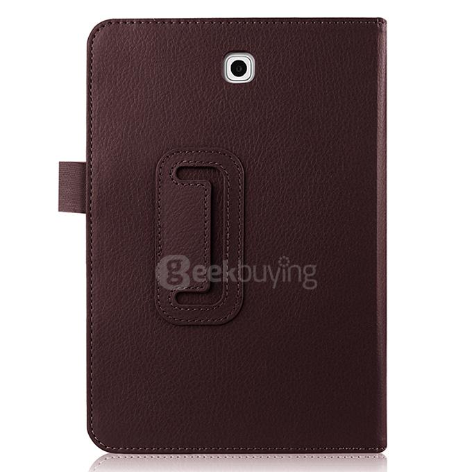Foldable Leather Stand Cover Case with Holder For Samsung GALAXY Tab S2 8.0 Inch Tablets - Gray
