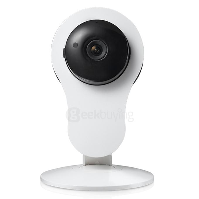 C200D Adjustable Mini Smart WiFi Wireless Camera Intelligent Two-way Audio Chatting Webcam with Alarm Function(EU Plug) - White