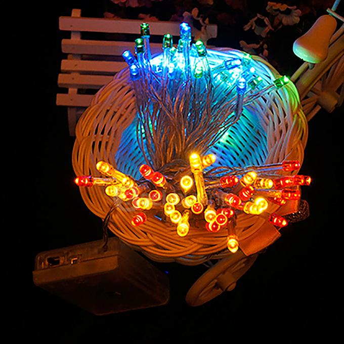 20 LED String Lights LED Strips Battery Operated Lamp For Bedroom Decoration Wedding Christmas Party - Rainbow