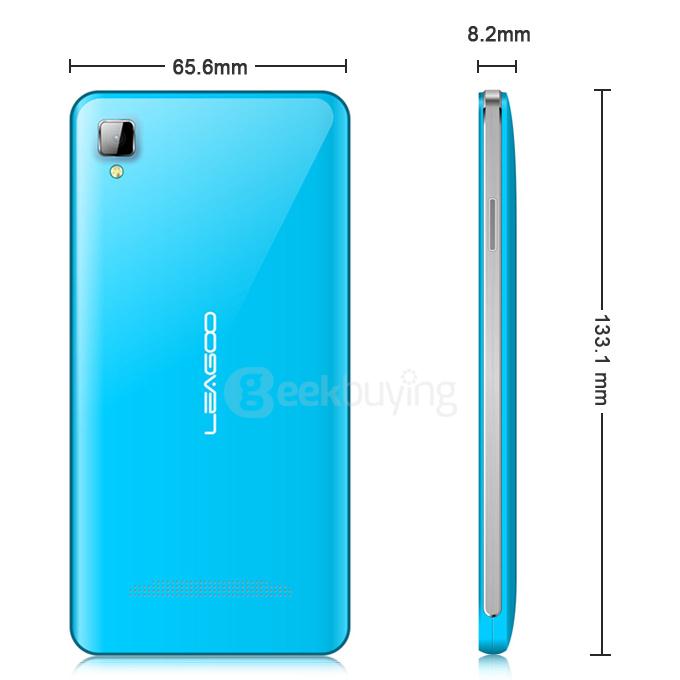 Leagoo Lead 6 Android 4.4 MTK6572 Dual Core 1.0GHz 4.5inch Smartphone 512MB 4GB 5.0MP 3G GPS Smart Wake - Blue
