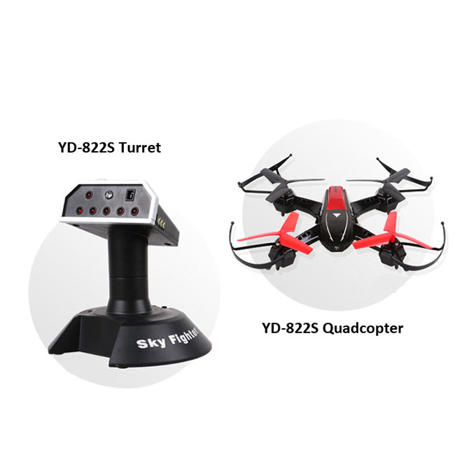 YD - 822S 4CH Mini Sky Fighter 6 Axis Gryo Combat RC Quadcopter With LED Light