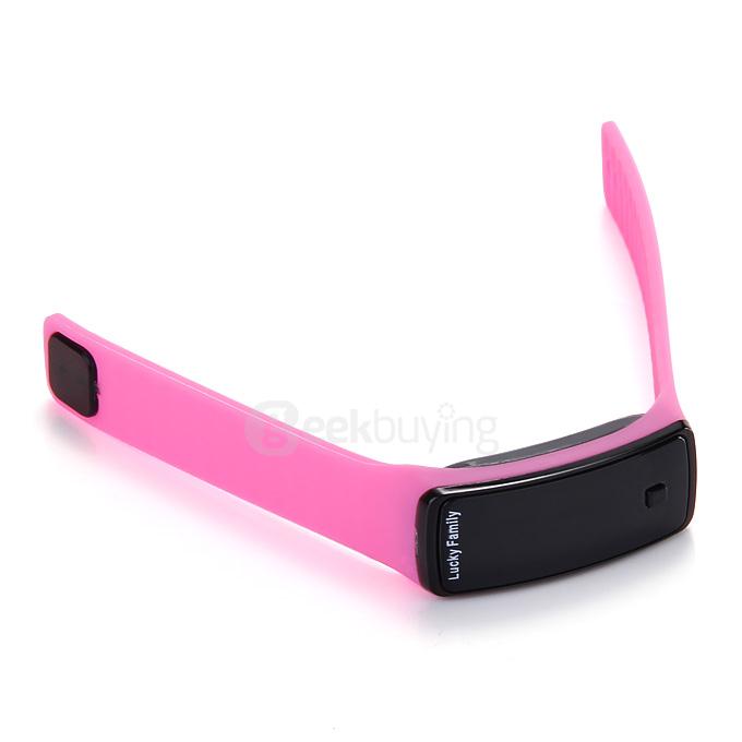 Lucky Family Leisure Unisex Digital Sports Watch Red LED Time And Date Display - Pink