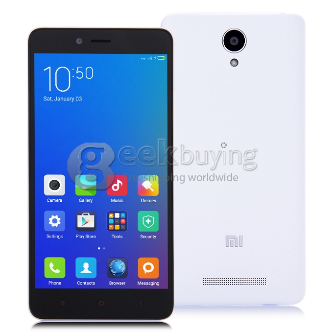 Xiaomi Redmi Note 2 Standard 4G Smartphone 5.5 Inch FHD Screen 2GB 16GB 64bit Helio X10 Octa Core 3060mAh 13.0MP - White
