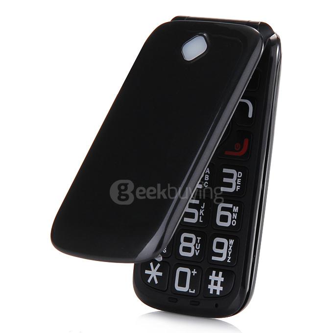 VKworld Diamond Z2 2.4inch TFT Color Display Screen Flip Rotation Cellphone Elder People Mobile Phone - Black
