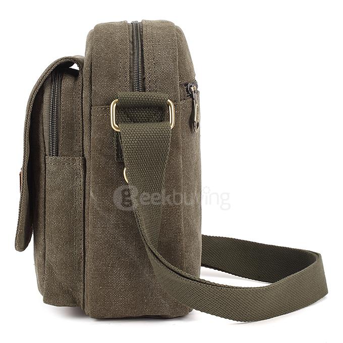 Kaukko YP197 Casual Men Crossbody Bag Vintage Single Shoulder Bag - Army Green