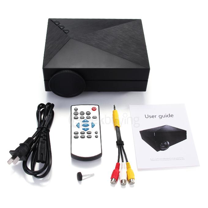 GM60 LED FHD Projector 1000LM 1080P Multimedia Player USB SD VGA HDMI AV for Home Office Outdoor