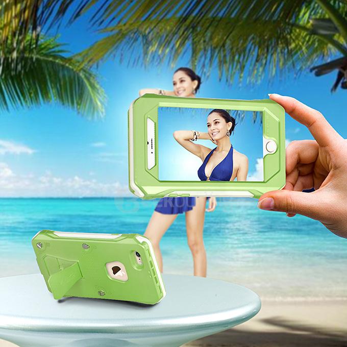 RIYO Waterproof Shockproof Dirtproof SnowProof IP68 Standard Cover Case Protective Case For iPhone 6 Plus / iPhone 6s Plus - Green