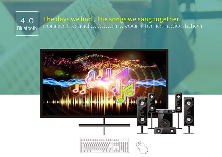 GTQ Android 5.1 4K Media Player S812 Quad Core 2G/8G 2.4G/5.8G WIFI Gigabit LAN Bluetooth4.0 H,265 HDMI OTG - White