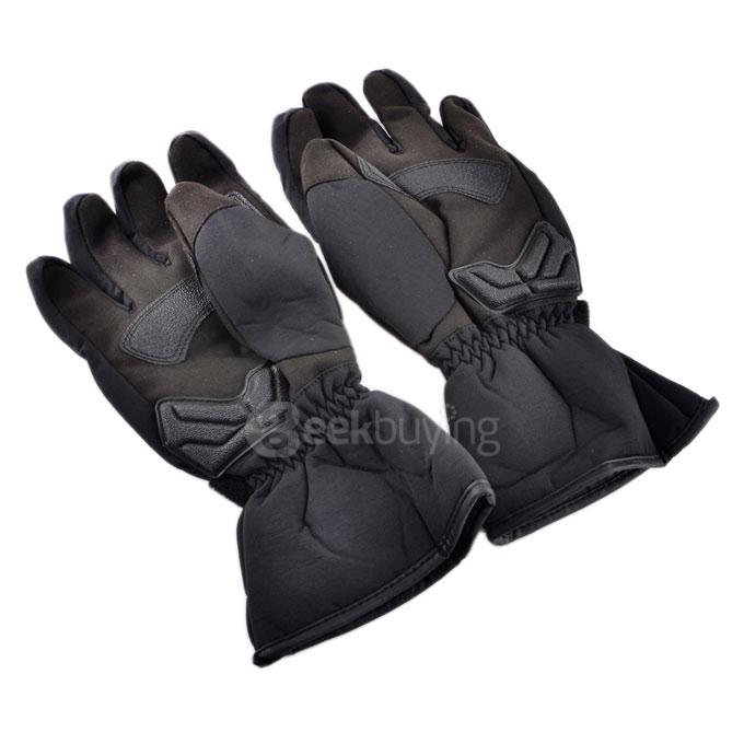 MADBIKE MD015# Stylish Waterproof Warm Full Fingers Motorcycle Racing Gloves - Black (Size-L)