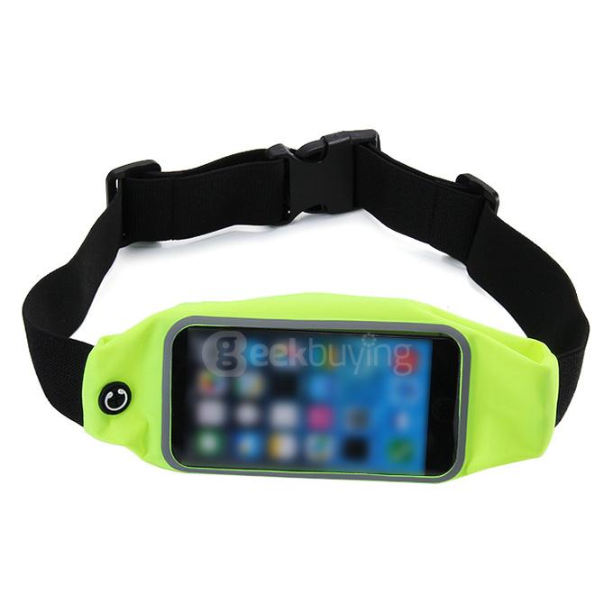 4.7 Touch Screen Running Belt Waist Pack Waterproof Flip Belt Money Waist Pouch For iPhone 6 iPhone 6s - Green