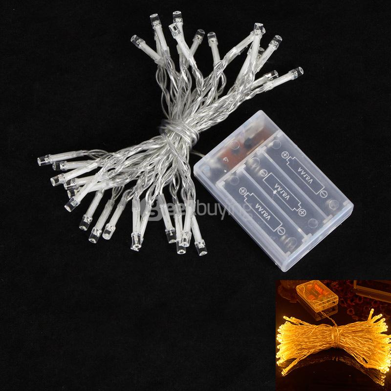 50 LED String Lights Battery Operated Light Strips for Christmas Wedding Birthday Party - Warm White