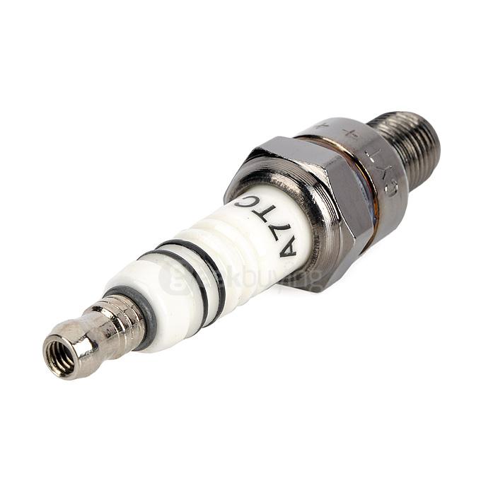 CYT A7TC Alloy Steel Spark Plug for Honda Suzuki Yamaha - White + Beige