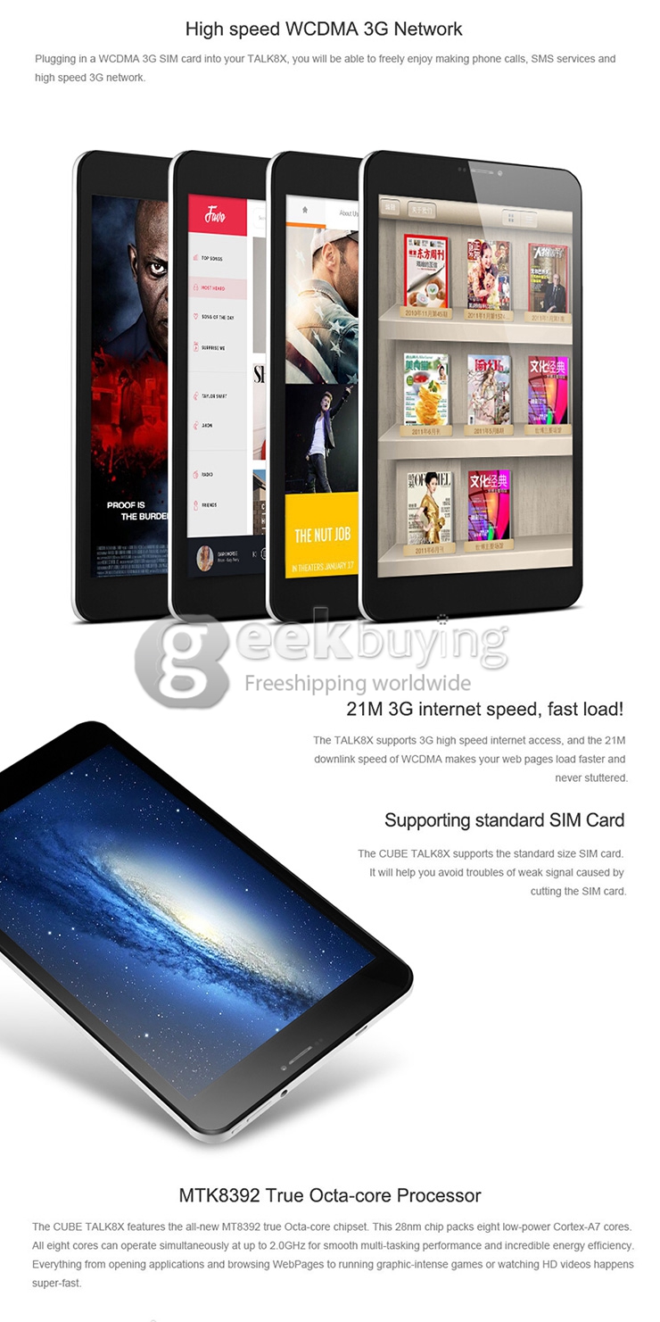 CUBE TALK 8X 3G Phablet 8