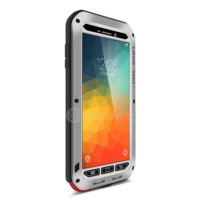 LOVE MEI Powerful Dirt/Shockproof Protective Case With Corning Gorilla Glass for Samsung GALAXY NOTE 5 - Silver