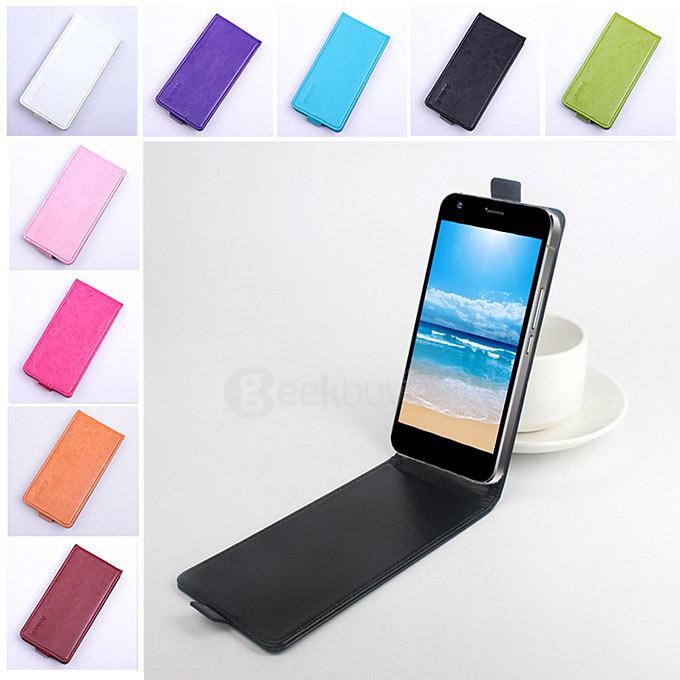 Protective Hard Cover Up&Down Flip Stand Leather Case for iOcean X9 Smartphone - Brown