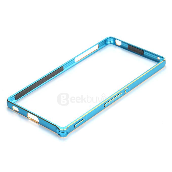 Lovemei Lightweight Aluminum Metal Bumper Case Protective Frame for Sony Xperia Z4 - Blue