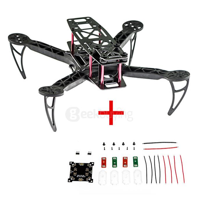 KK260 QAV FPV Frame Kit w/ Expand Board + LED Modules & 5V 2A BEC