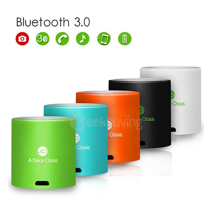 ADO Mate 5 Hansfree Bluetooth Wireless Stereo Speaker BT3.0 With Self-Timer/Tracker For iOS Android - White