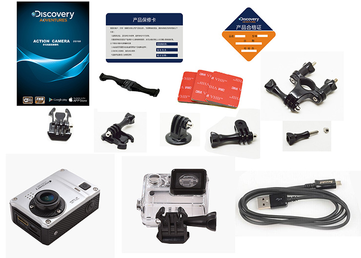 Discovery DS200 NTK 96655 1080P 30M Waterproof Action Camera with 1.5