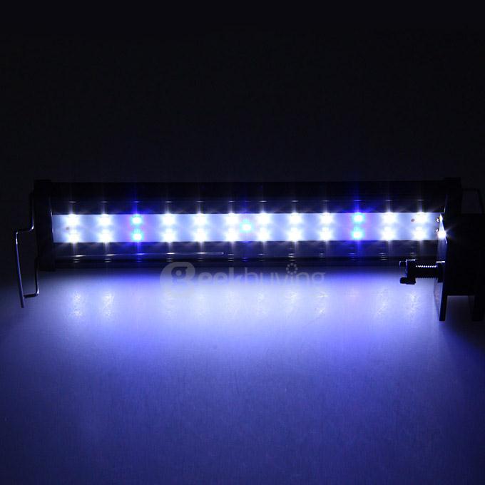 DEE-20L 5W 25-LED Blue White Light Clip Lamp for Aquarium - Black