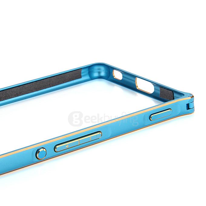Lovemei Lightweight Aluminum Metal Bumper Case Protective Frame for Sony Xperia Z4 - Blue