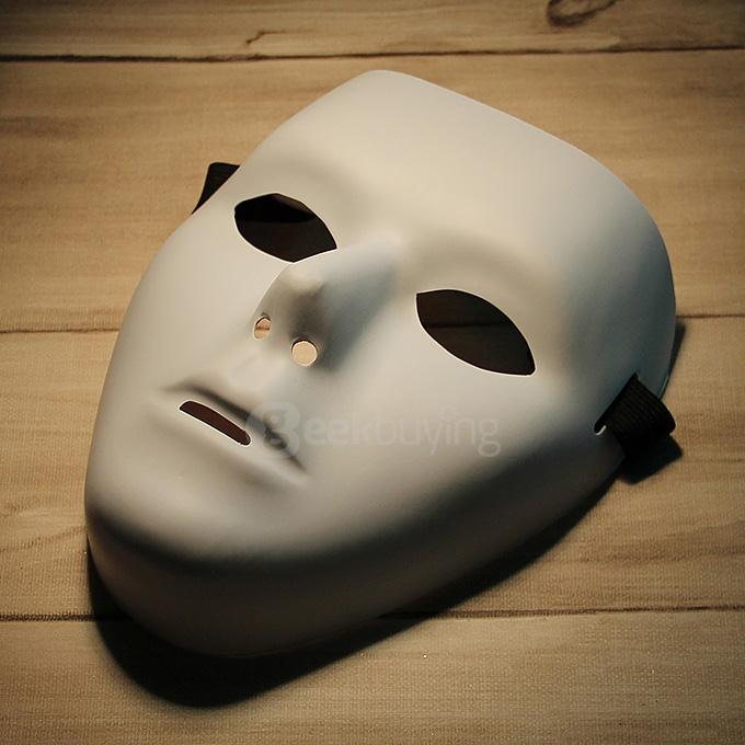 Scary Saw Billy PVC Mask for Halloween Masquerade Parties - White