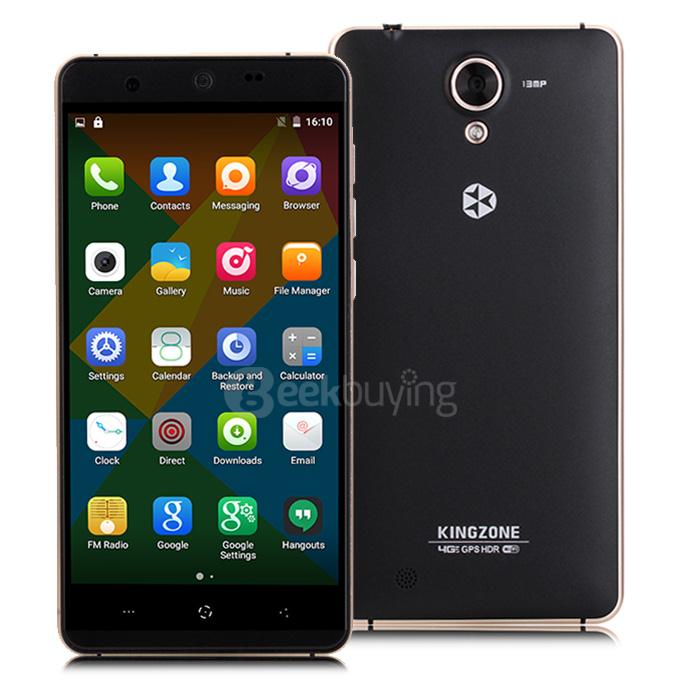 KINGZONE N5 5.0inch 2.5D Arc Screen 4G FDD-LTE Android 5.1 2GB 16GB Smartphone 64bit MT6735P Quad Core 13.0MP - Black