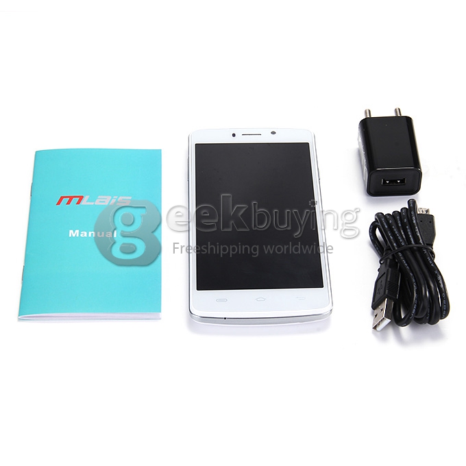 Mlais MX Base 5.0inch 64 BIT 4G FDD-LTE Android 5.1 Smartphone MTK6735 Quad Core 2GB RAM 16GB ROM 4300mAh Battery - White