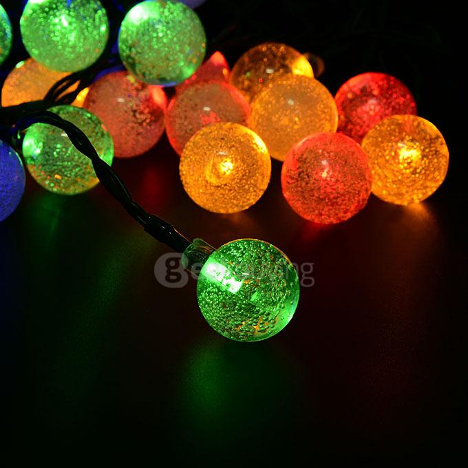 Solar Flower String Lights 20 Led Outdoor Fairy Blossom Lighting for Garden Patio Path Christmas Indoor - Rainbow