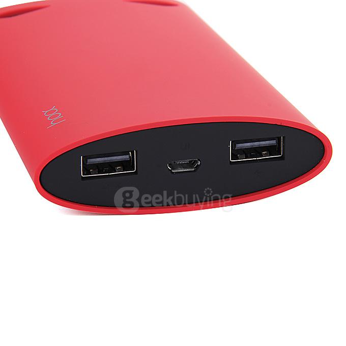 Hoox C12 Cool Baby Series 8000mAh Power Bank Quick Charge Dual USB for iPhone 6 Samsung S6 HTC One M9 MP3 MP4 - Red
