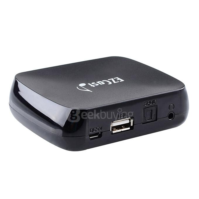 M7 Wi-Fi Audio Music Streamer Receiver HD Media Box Wi-Fi Support Qplay DLAN AirPlay EZCast - Black